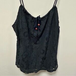 Jalate Sz L Black Crochet Camisole NWT